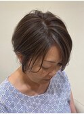 こなれミディ/白髪ぼかしハイライト*レイヤーカット