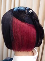 ヘアーサロン ノルテ(Hair Salon NORTE)&nbsp;スッキリボブ×派手！ピンクレッドインナーカラー