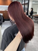 ニコ トウキョウ 渋谷(nico TOKYO)&nbsp;ワインレッド/レイヤーカット/ケアブリーチ/透明感カラー/赤髪