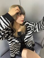 アルーシェ 新宿店(Alushe)&nbsp;ブロンドミルクティー×デザインカラー