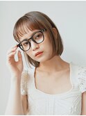 20代30代大人可愛い小顔ショート丸みボブカット