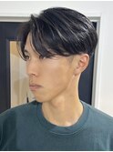 三重桑名フェザーパーマフェザーショートメンズセンターパート