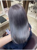 ラベンダーグレー　ブリーチカラー　艶カラー　宇都宮