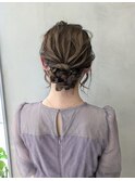 ヘアセット、アップスタイル