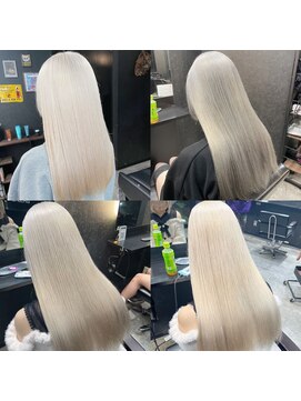 ホワイトブリーチ、ダブルカラー、ケアブリーチ、ホワイトヘア