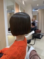 アッシュ 中目黒店(Ash) オリーブベージュ×ミニボブ