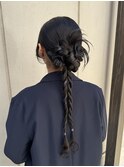 タイトカチモリ×編みおろしヘア