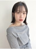 切りっぱなしボブ*外ハネ*シースルバング*ワイドバング