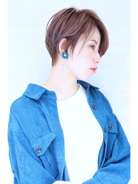 オーロ(ORO) 前髪あり横顔美人！ショコラベージュマッシュショート