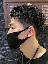 ヒロギンザ 青山店(HIRO GINZA)&nbsp;2ブロック七三パーマスタイル【外苑前/青山/表参道/理容室】