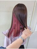 #インナー #カラー #ピンク #ケアブリーチ #ハイトーン #新居浜