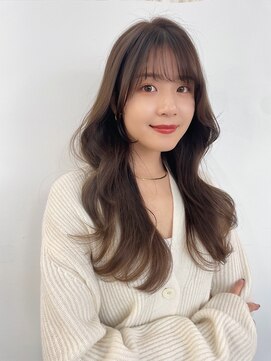 エレノア トーキョー 恵比寿(ELEANOAH TOKYO) 韓国くびれヘア ベビーバング ショコラベージュ 魅力倍増カール