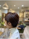 ショート×オレンジブラウン