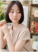 黒髪くすみカラーセンターパート小顔大人ボブa志木20代30代40代