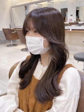 ネオリーブアイム 横浜西口店(Neolive aim) ピンクブラウン　くびれロング似合わせカット【横浜】