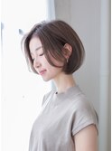 丸みショート/髪質改善/ベージュ/透明感/20代30代40代50代