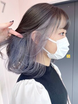 ゲーム バイ アランスミシー 横浜(GAME by Alan Smithee) ダブルカラーインナーカラーホワイトグレージュケアブリーチ