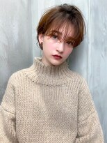 ケアリー 武蔵小杉(Carelly)&nbsp;大人かわいい前髪セシルカットココアブラウンフリンジウェーブ