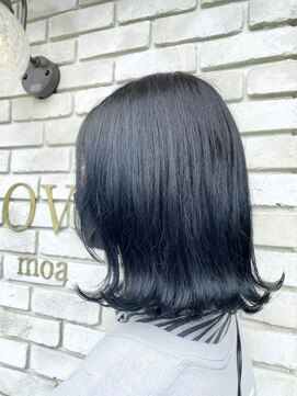 エルバイラビス 大宮(elu by lovis) モード/大人ガーリー/黒髪/フルバング[ハイライト/アッシュ]