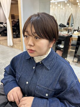 ロンドアジュール 横浜(Lond azur) 横浜で女性が作るお洒落マッシュショート！ミルクティーベージュ