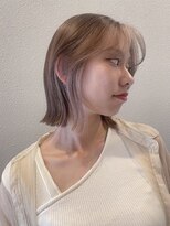 ロンド 表参道店(Lond)&nbsp;フェイスフレーミング/ピンクブラウン/切りっぱなしボブ