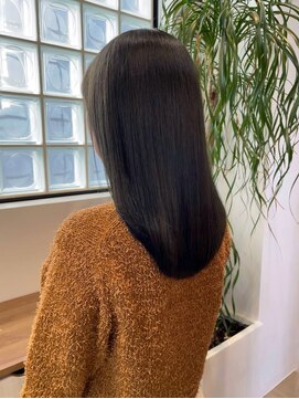 ナインスフロア(9NINTH FLOOR) 赤み消しカラー/暗髪アッシュオリーブ/髪質改善トリートメント