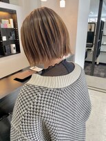 サロンドフィール 永山店(Salon de feel)&nbsp;#ショート#ぱっつんボブ#アッシュベージュ