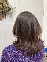 プランタン(Printemps)&nbsp;透明感ダークブラウンカラー小顔レイヤーカットくびれミディ