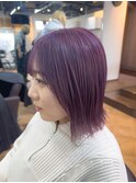 外ハネボブ×ラベンダーピンク