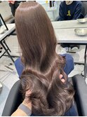 韓国 くびれロング レイヤー ワンホンヘア 小顔前髪