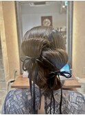 お呼ばれヘア ロウボーンアレンジ