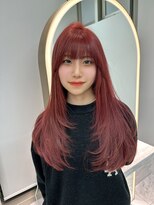 ロンドルピナス 小倉(Lond Lupinus) ミディアムヘア暗めカラー/デザインカラー/フェイスフレーミング