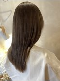 韓国/顔周りレイヤー/ダブルカラー/ベージュ/前髪新潟長岡宮関◆