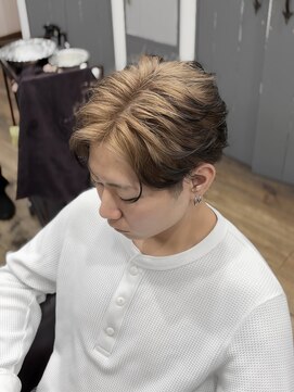 アンダーバーホワイト 広島 並木店(_WHITE) エンドカラー×メンズハイトーン×メンズブリーチ【広島】
