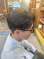 ノフ(knof) フェザーショートフェザーパーマセンターパートメンズパーマ