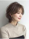 40代50代60代/ブリーチなし白髪ぼかしカラーレイヤーボブ