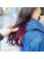 サロン LH(salon LH)&nbsp;秋のインナーカラー　チェリーレッド