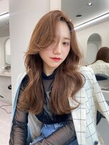 ボタン シブヤ(VOTAN SHIBUYA) ブリーチなしダブルカラー/ベージュ/顔まわりカット/韓国ヘア