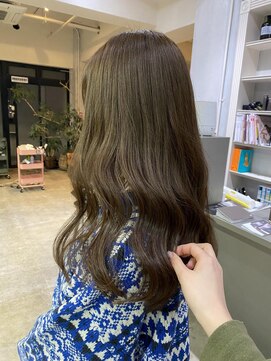 セプト 天神大名(SEPT.) オリーブグレージュ　髪質改善カラー　ロング　赤み消しカラー