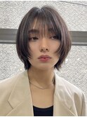 ◆メンズボブ/センターパート/ワックスなし/メンズヘア/ウルフ