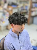 ふわふわシャドウパーマ風      <理容室>/メンズ/バーバー