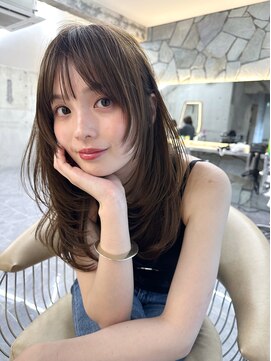 サイン 表参道(SIGN) 韓国ヘアーハッシュカットレイヤーカットグレージュブリーチ無し