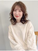 【unami】ミディアムヘア×ゆるふわパーマ　澤田杏奈