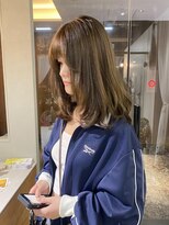 マロウ(mallow) 《花屋併設》オリーブベージュ　レイヤーカット