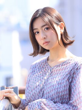 ララルーモ 渋谷公園通り店(LaLarOomo) 小顔愛されショート×外はねボブショコラアッシュ