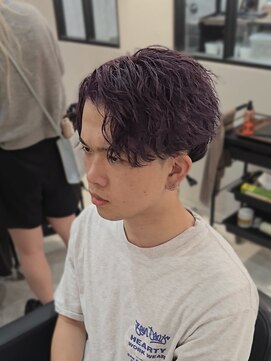 ラピス 名古屋駅前店(Lapis) パープルカラー/波巻き/ツイスパ/ブリーチパーマ