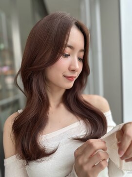 バイオレット 横浜店(Violet) 10代20代30代40代韓国ロングレイヤーカットマロンベージュKA-86