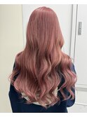 ピンクベージュ/ハイトーンカラー/ダブルカラー/ブリーチ/新宿