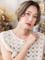 カバーヘア ブリス 北浦和(COVER HAIR bliss) パラパラブリーチくせ毛風抜け感ショートボブa北浦和20代30代