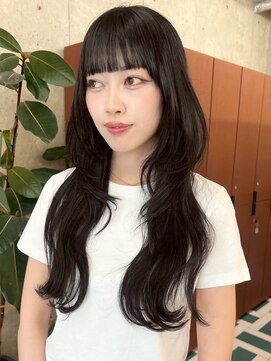 ノード(NODE) 栄フェイスレイヤー透明感カラー小顔ロングスタイル